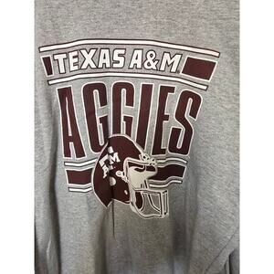 Texas A&M Aggies Youth Large Gray Long Sleeve Football T Shirt NCAA NWOT NEW